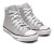 Tênis Converse Chuck Taylor All Star Casual Cano Alto Feminino Prata / Branco