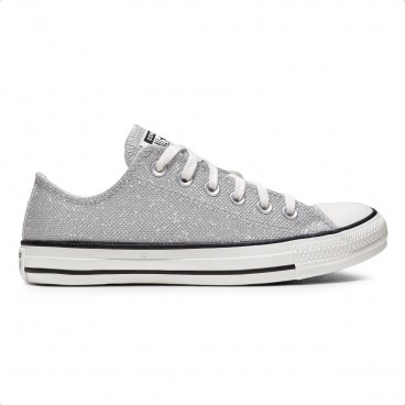 Tênis Converse Chuck Taylor All Star Casual Feminino Prata / Branco