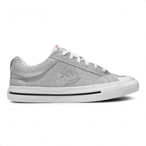Tênis Converse Sport Casual Feminino Prata / Branco