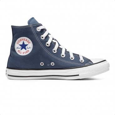 Tênis Converse Chuck Taylor All Star Cano Alto Feminino Marinho / Branco