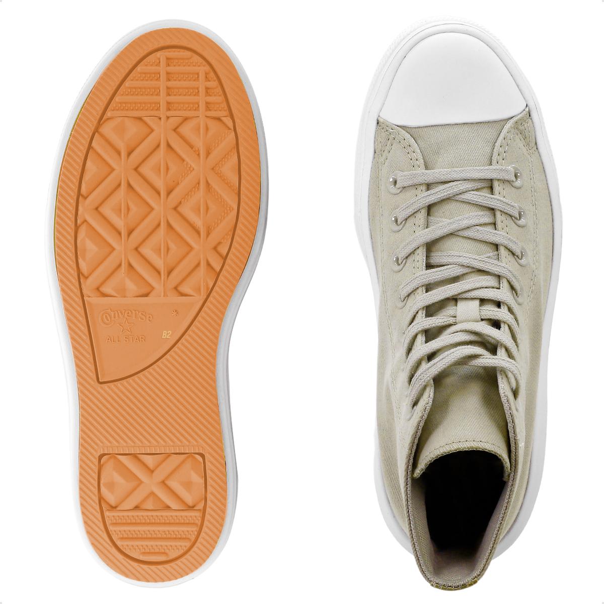 Tênis Converse All Star Chuck Taylor Feminino Bege e Dourado