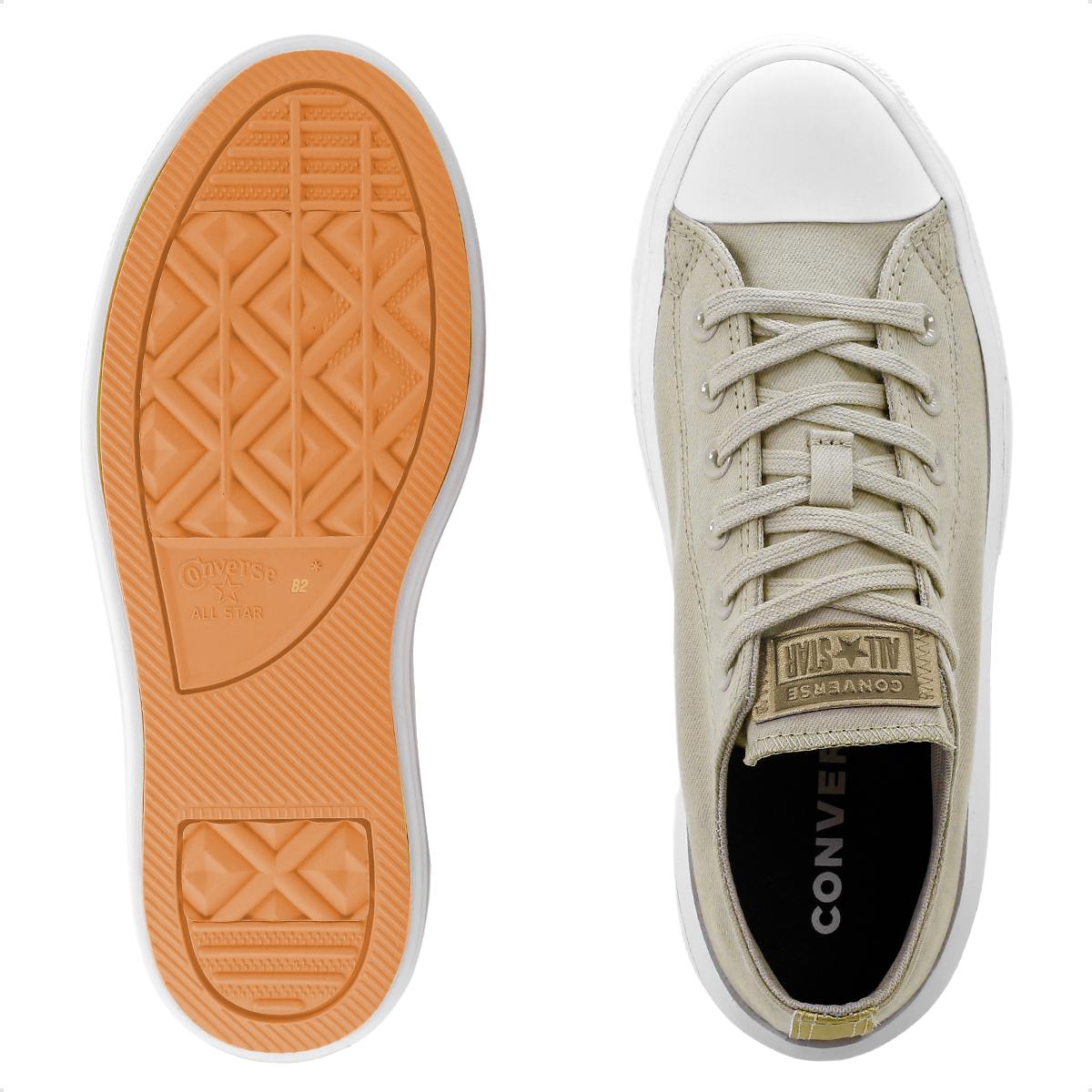 Tênis Chuck Taylor All Star Bege e Dourado - Feminino