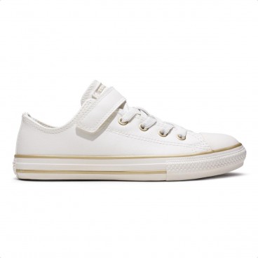 Tênis Converse All Star Chuck Taylor 1v Taylored Lux Bege / Dourado