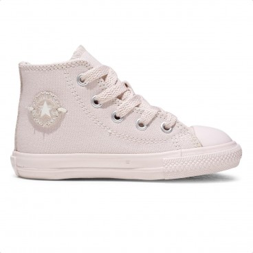 Tênis Converse All Star Chuck Taylor Side Zip Infantil Rosa Claro