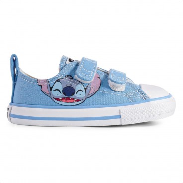 Tênis Converse All Star X Disney Stitch Chuck Taylor 2V Infantil Azul