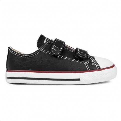 Tênis Converse Chuck Taylor All Star 2V Canvas Infantil Preto / Vermelho