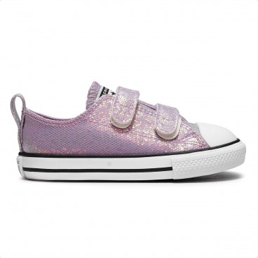 Tênis Converse Chuck Taylor All Star 2V Casual Infantil Lilás / Branco