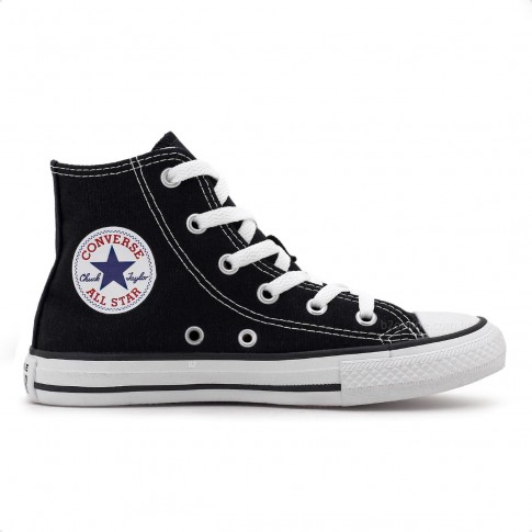 Tênis Converse Chuck Taylor All Star Cano Alto Juvenil Preto / White