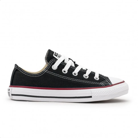 Tenis Converse Chuck Taylor All Star Canvas Infantil Preto Vermelho