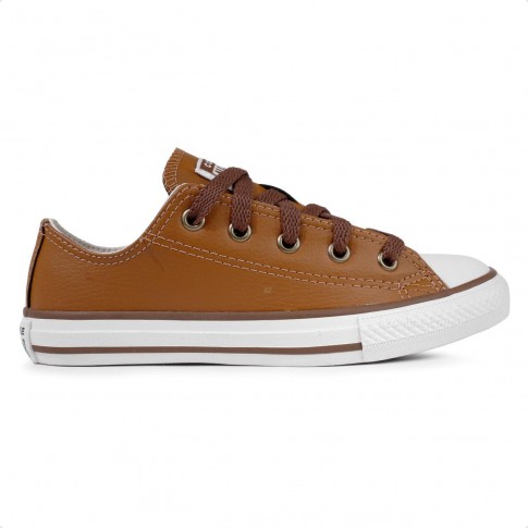 Tênis Converse Chuck Taylor All Star Juvenil Marrom / Branco