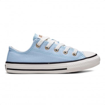Tênis Converse Chuck Taylor All Star Juvenil Summer Metals Azul Claro