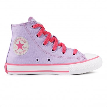 Tênis Converse Chuck Taylor All Star Side Zip Juvenil Lilas / Rosa