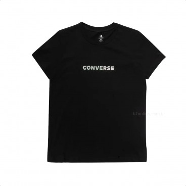 Camiseta Converse All Star Go-to Star Chevron Preto / Branco