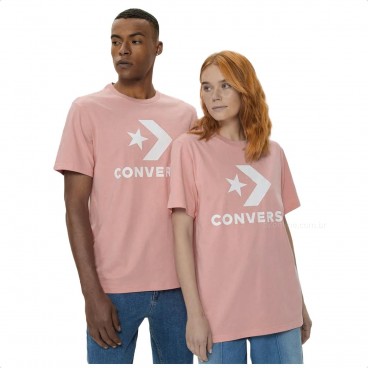 Camiseta Converse All Star Go-to Star Chevron Rosa