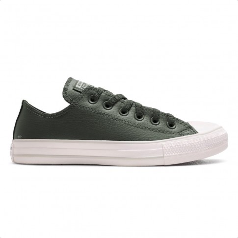 Tênis Converse All Star Chuck Taylor Cano Baixo Unissex Verde / Branco