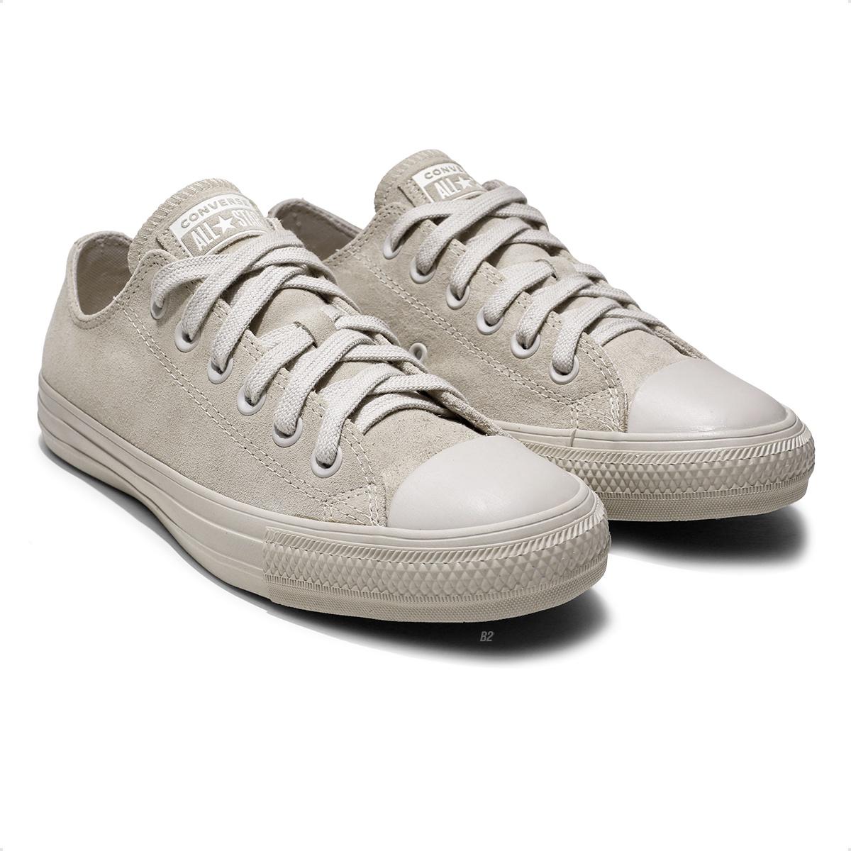Tênis Converse All Star Chuck Taylor Crafted Color Suede Bege