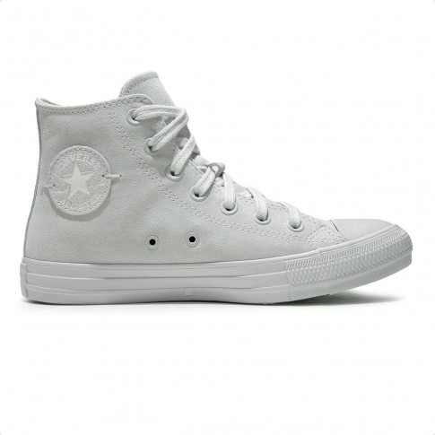 Tênis Converse All Star Chuck Taylor Crafted Color Suede Cano Alto Cinza