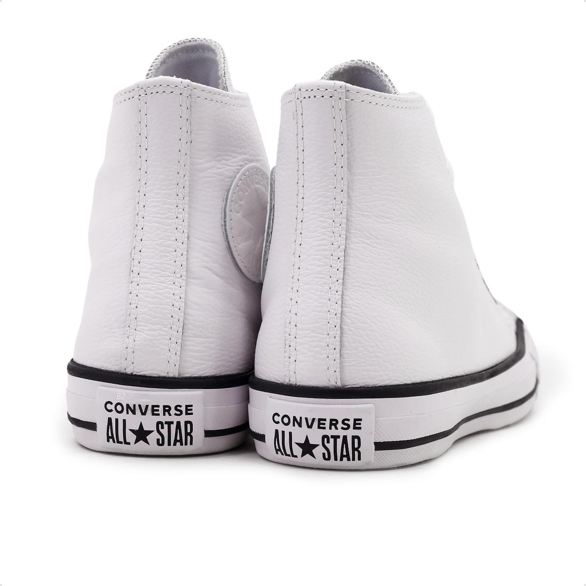 Tênis Cano Alto Couro Converse Chuck Taylor All Star - Preto