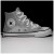 Tênis Converse Chuck Taylor All Star Cano Alto Juvenil Prata / Branco