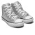 Tênis Converse Chuck Taylor All Star Cano Alto Juvenil Prata / Branco