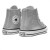 Tênis Converse Chuck Taylor All Star Cano Alto Juvenil Prata / Branco