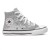 Tênis Converse Chuck Taylor All Star Cano Alto Juvenil Prata / Branco