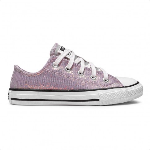 Tênis Converse Chuck Taylor All Star Casual Juvenil Lilas / Branco