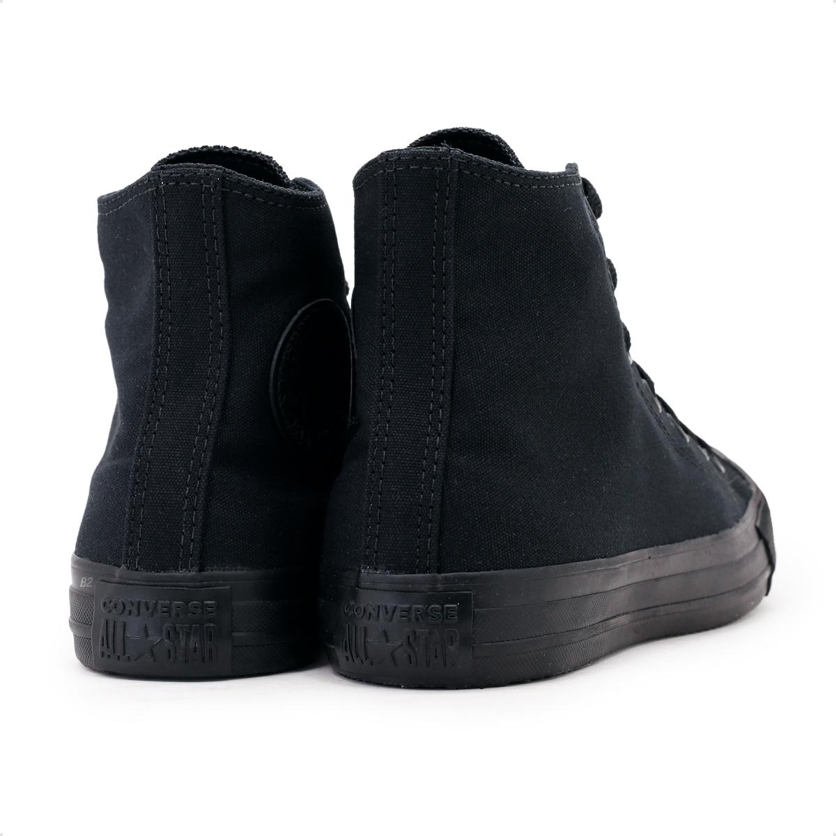 Tênis converse all star lona preto e branco - R$ 149.90, cor Preto (casual,  de borracha) #22440, compre agora