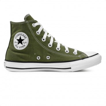 Tênis Converse Chuck Taylor All Star Seasonal Colors Cano Alto Feminino Verde / Branco