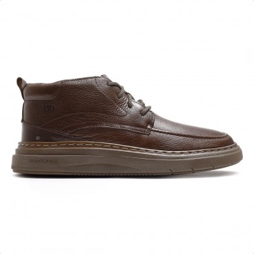 Bota Democrata Grid Masculina Marrom / Marrom