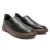 Sapatênis Democrata Calce Fácil Grid Slip On Masculino Preto / Marrom