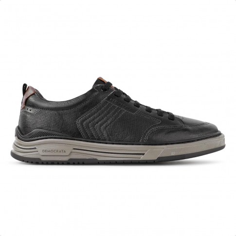 Sapatênis Democrata Denim Dylan Masculino Preto / Cinza