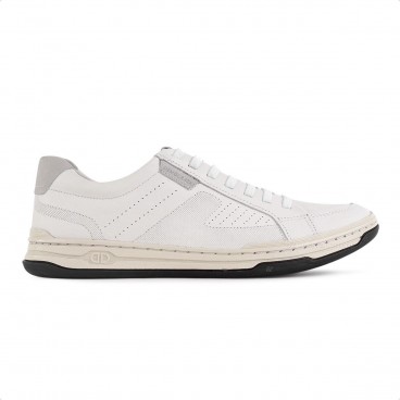 Sapatênis Democrata Denim Jay Masculino Off White / Cinza