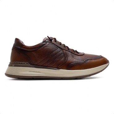 Sapatênis Democrata Mark Hi-Soft 32 Masculino Marrom / Bege