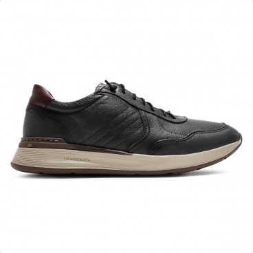 Sapatênis Democrata Mark Hi-Soft 32 Masculino Preto / Bege