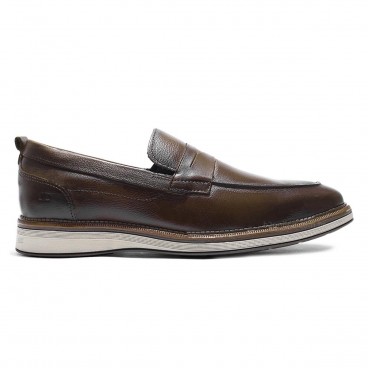 Sapato Democrata Metropolitan James Hi-Soft 32 Masculino Marrom / Bege