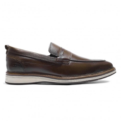 Sapato Democrata Metropolitan James Hi-Soft 32 Masculino Marrom / Bege