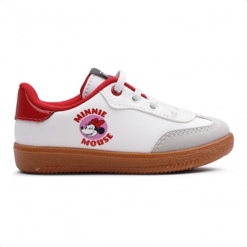 Tênis Disney Minnie Infantil Branco / Vermelho