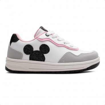 Tênis Disney Minnie Juvenil Branco / Cinza