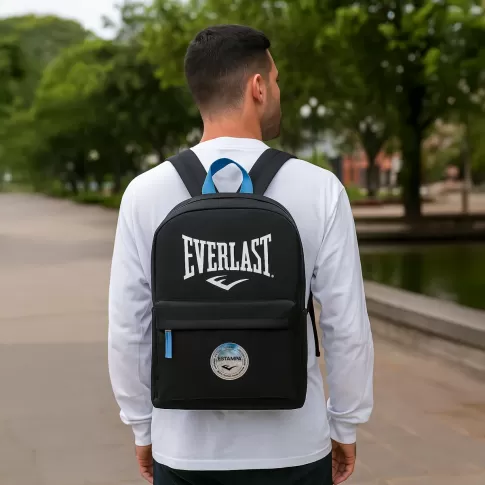 Mochila Everlast Thermo Unissex Preto / Azul