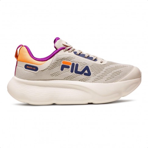 Tênis Fila Maxxi Lite Feminino Bege / Laranja