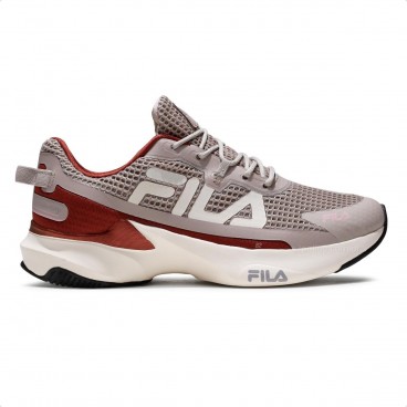 Tênis Fila Recovery Feminino Cinza / Vinho