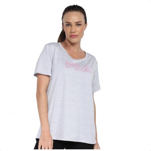 Camiseta Fila Basic Train Feminina Cinza