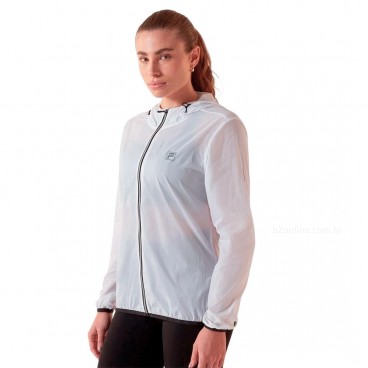 Jaqueta Fila Corta Vento Racer Run Feminina Branco