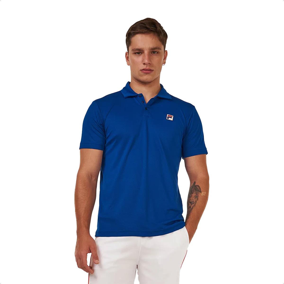 Camisa Fila Pólo Action 3 Masculina Azul / Marinho