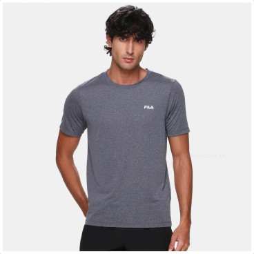 Camiseta Fila Sport Melange II Masculina Cinza Escuro