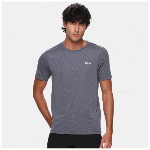 Camiseta Fila Sport Melange II Masculina Cinza Escuro