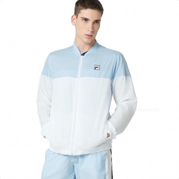 Jaqueta Fila Block Masculina Branco / Azul