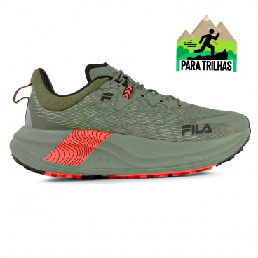 Tênis Fila Racer Skytrail Masculino Verde / Coral