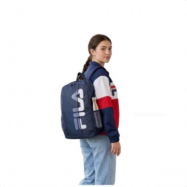 Mochila Fila Cut Logo Letter Unissex Marinho